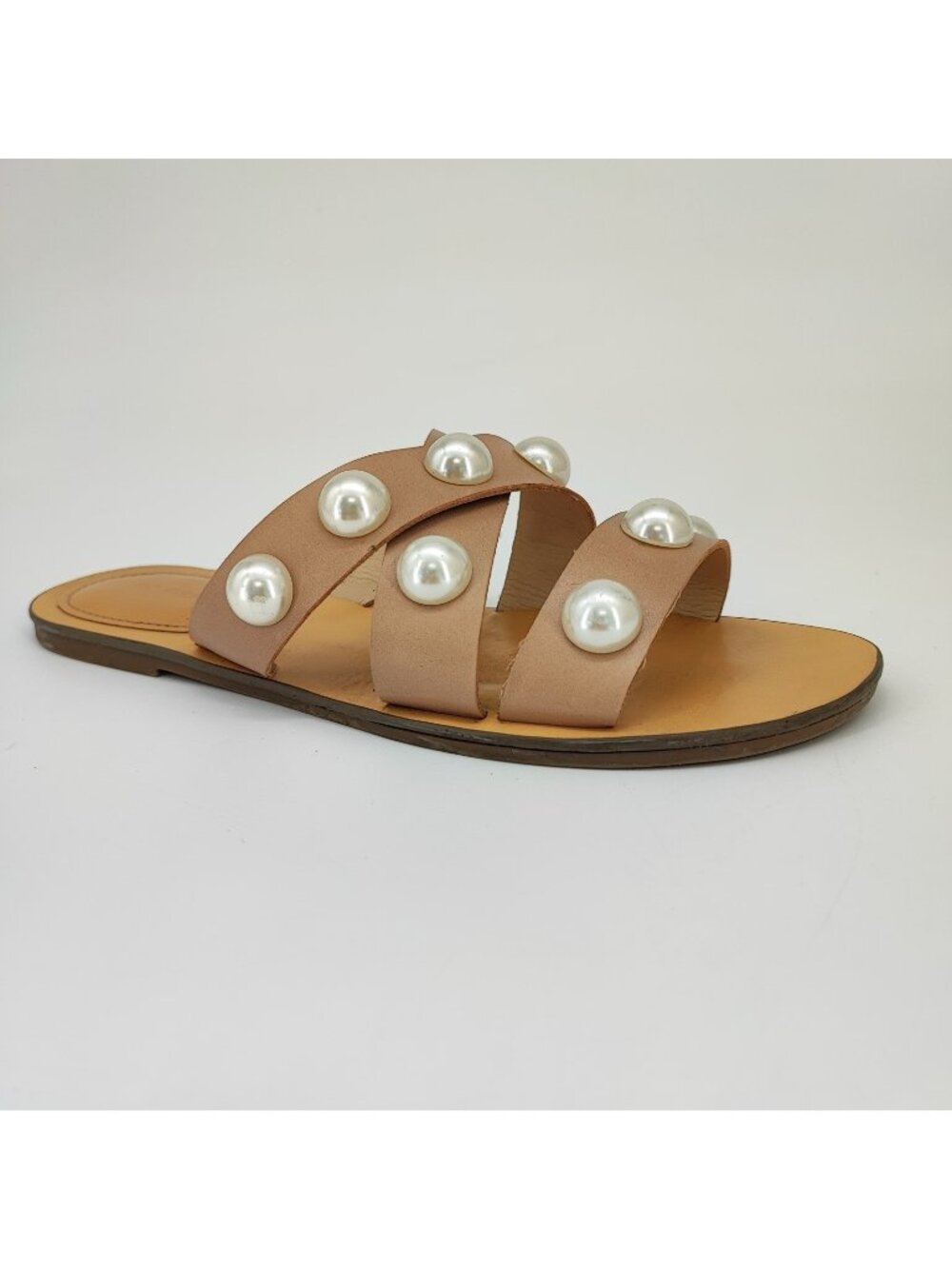 Marc Fisher Bryte 3 Women's Size 8M Sandals Synthetic Tan Comfort Slide 504